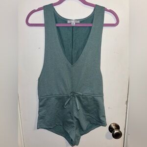 FAVLUX Teal Sleeveless Mini Romper